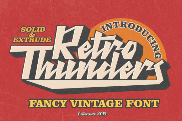 Retro Thunder: Bold Typography for Modern Design